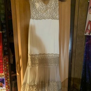 Strapless tan and gold dress, only worn once.